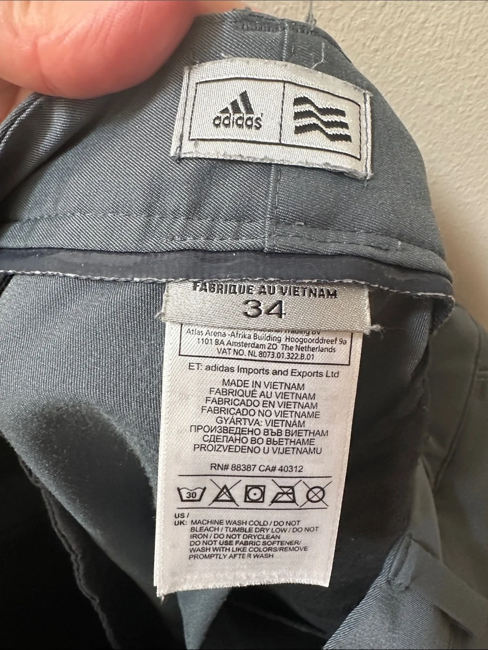 adidas Men’s Performance Golf Shorts in Slate Gray - Picture 4 of 5